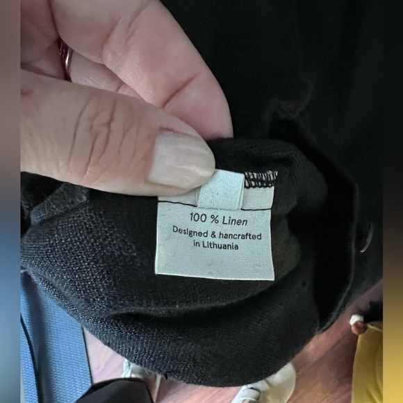 COPY - 100% LINEN BLACK JUMPSUIT - Picture 4 of 6